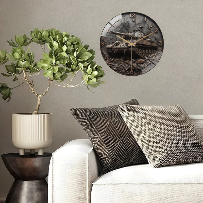 Horloge murale en verre 12 po
