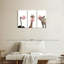 Ensemble de 3 animaux rigolos sur toile-5978631