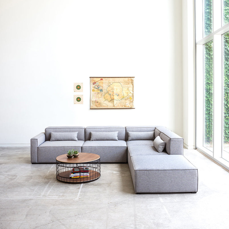 Mix Modular 5-Piece Sectional, Mowat Ferro Polyester, Right Hand Facing