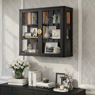 Tempered Glass Display Wall Storage Cabinet,Bathroom Wall Cabinet