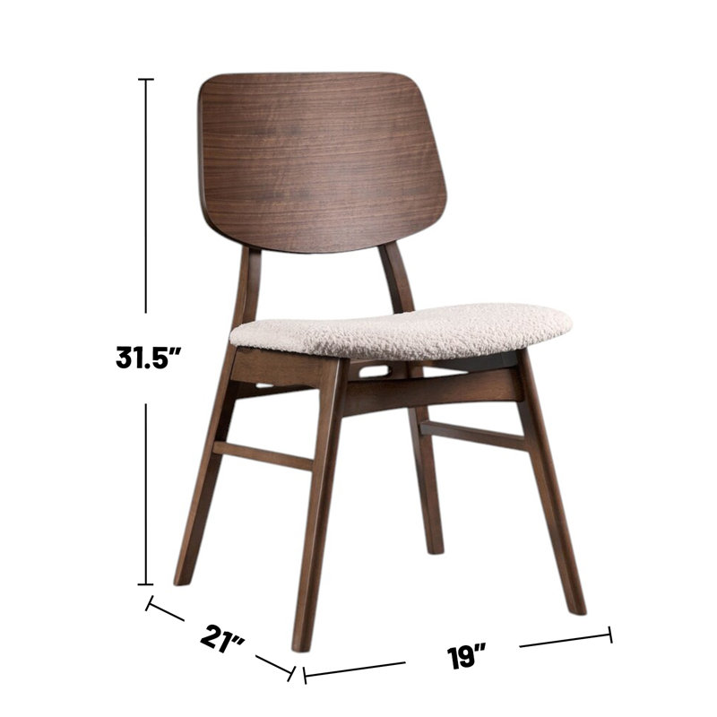 Ensemble de salle à manger 7 pièces ovale en bois en noyer et beige