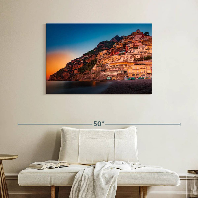 Coucher de soleil Gillard Positano, H 26 po x l 39 po