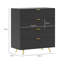 Beckem Chest of Drawers with 4 Drawers for Bedroom, Living Room, Black