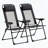 Set of 2 Folding Patio Chairs with Adjustable Sling Back and Removable Headrest-1633385512