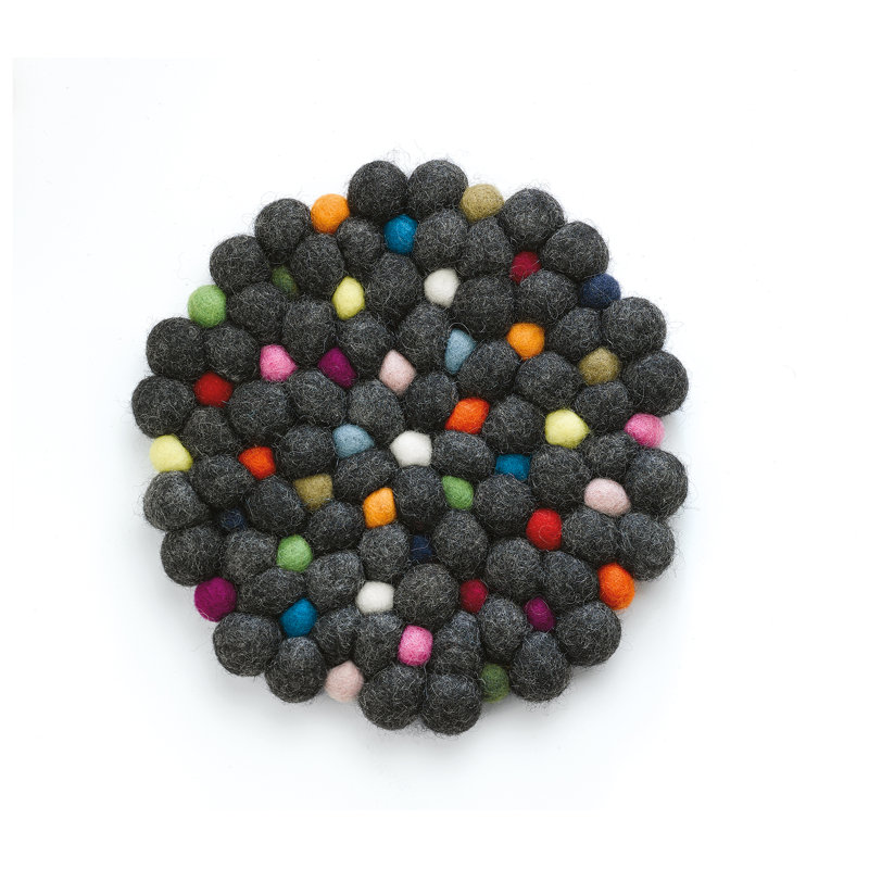 Nero Round Virgin Wool Trivet