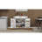 Kitchen Island Rolling Trolley Cart With 1 Drawer & 2 Doors With Storage Racks & Adjustable Shelves & Towel Rack & Seasoning Rack Rubber Wood Table Top-White-740962616-740962623