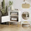 Table de chevet en rotin blanc