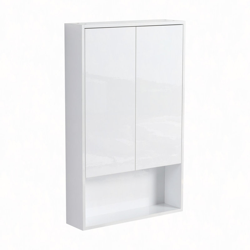 24" Bathroom Wall Cabinet, Soft Close Doors, Float Mounting Design (KD-Packing)