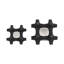 Douwina 2 pièces objets Barwa avec cubes de cristal, noir