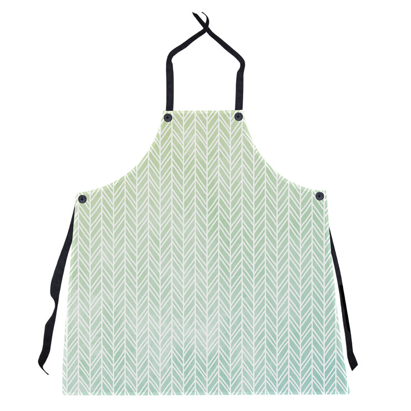 Tablier à motif chevrons, Bleu / Jaune