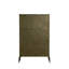 Armoire Camila en métal antique avec 6 portes en verre, 3 tiroirs et tablette, noir antique