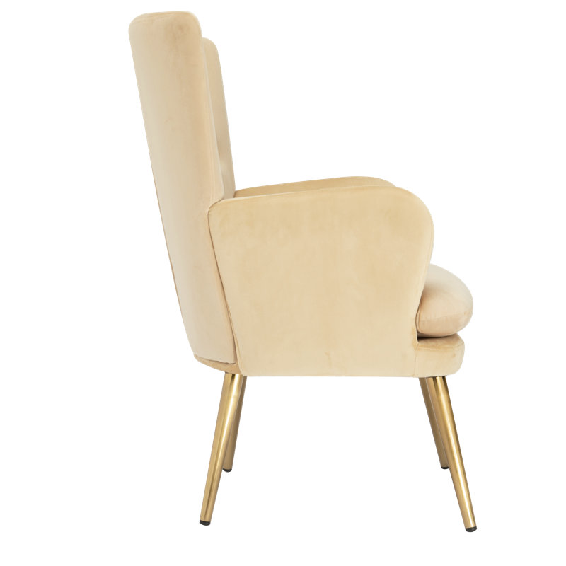 Fauteuil capitonné et rembourré