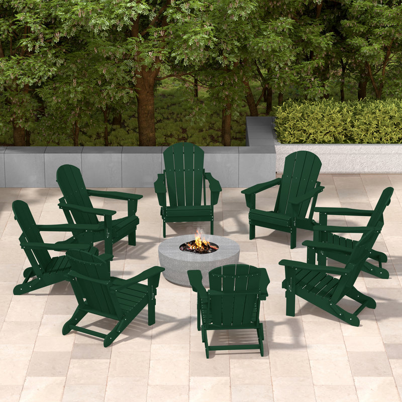 Chaise Adirondack pliante Vinnie, Vert foncé