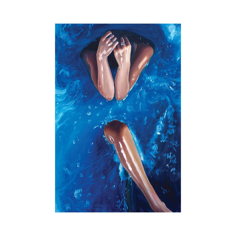 Blue II by Julia Ryan - Wrapped Canvas Painting, 20.32 cm H x 30.48 cm W