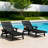 Pakkdiarie Outdoor HDPE Adjustable Reclining Chaise Lounge Chair With Wheels & Cup Holder (Set of 2)-2008686228-2002182210