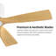 Ventilateur de plafond encastré 48 pales en bois massif avec télécommande, grain de bois blanc et naturel-1328279218-1328279216-1338790724