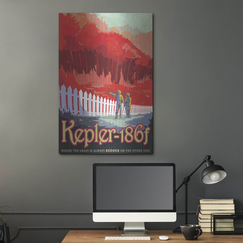 «Visions Of The Futur Kepler186f», par la NASA, affiches, H 36 po x l 24 po