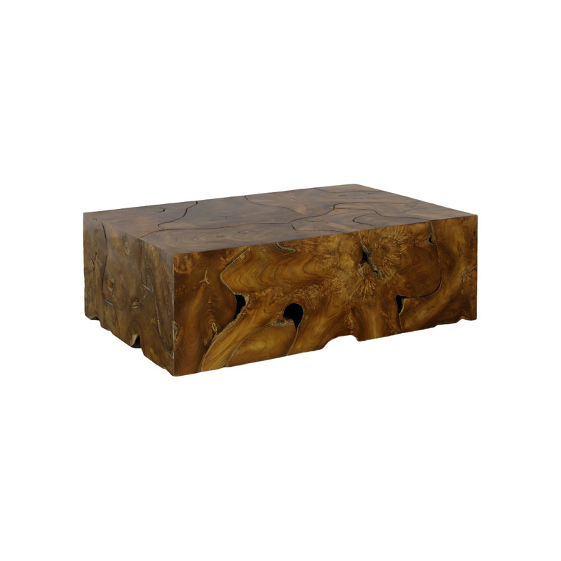 Natural Teak Rectangular Wood Coffee Table