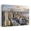 Sunny Seattle Cityscape Modern Vibrant Abstract Architecture City Wall Art Print 1 Piece Wrapped Canvas Wall Art-454106482