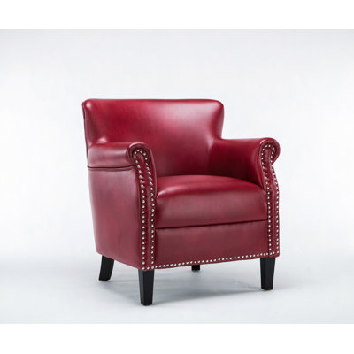 Fauteuil club rouge Hadley