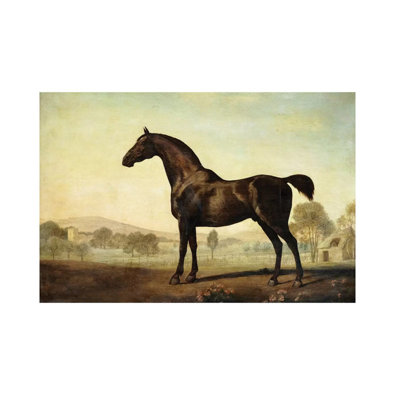 «Sweetwilliam ', a Bay Racehorse, in a Paddock, 1779» par George Stubbs, reproduction d'art sur toile tendue