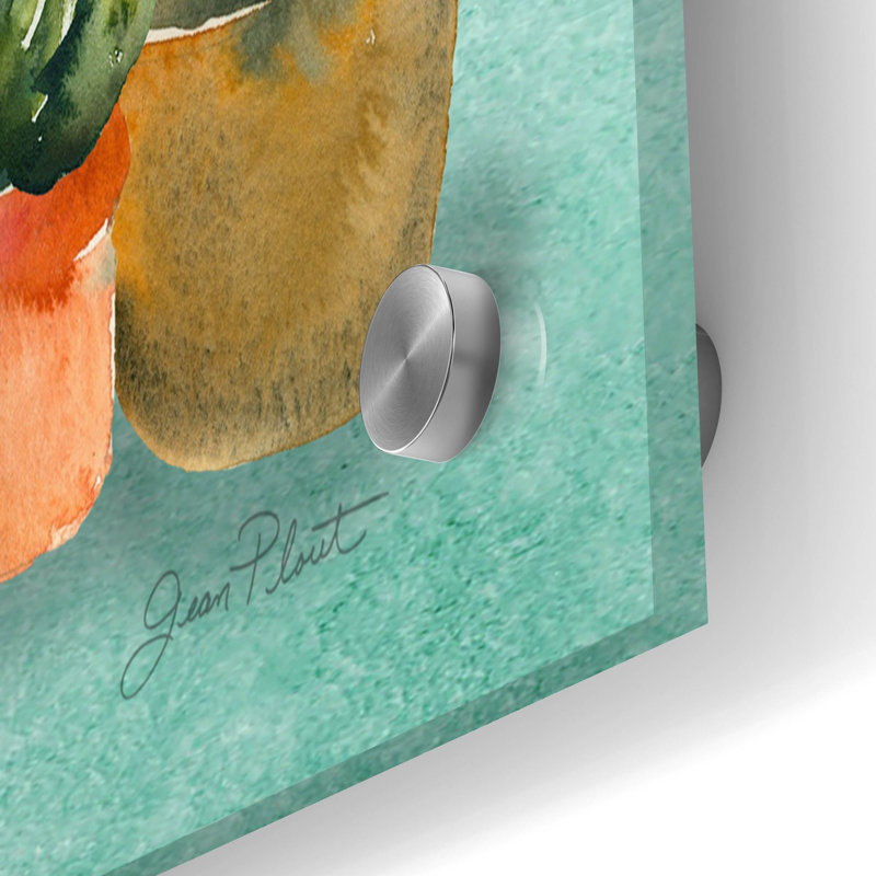 Art mural en verre épique «Beautiful Cactus Garden» par Jean Plout, 36 po x 24 po, H 24 po x l 36 po