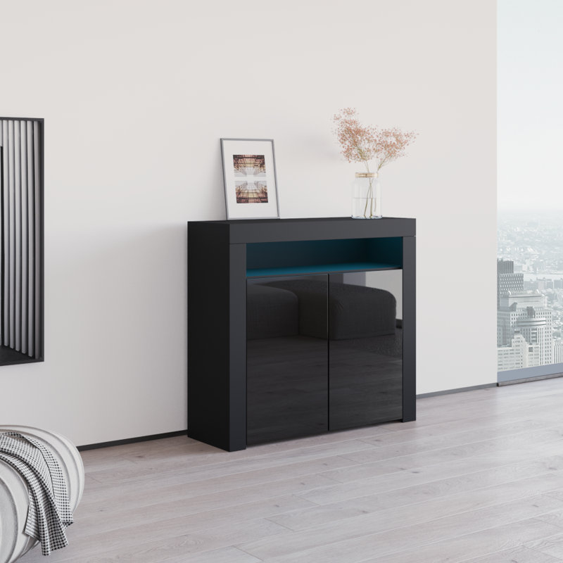 Tahmoor 2 - Door Sideboard Accent Chest, Black
