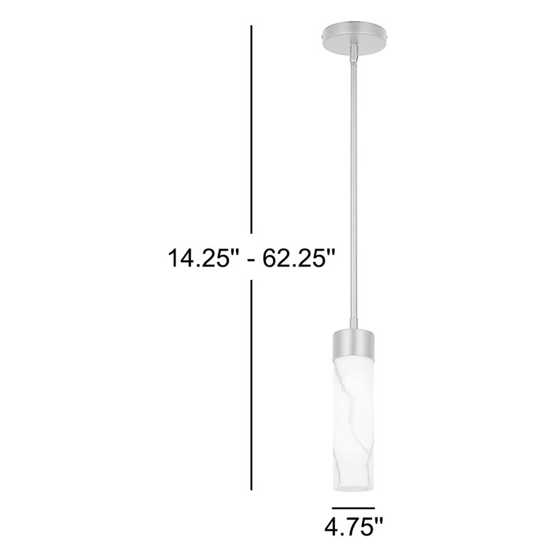 Jaqueze 1 - Light Matte Black Cylinder Pendant