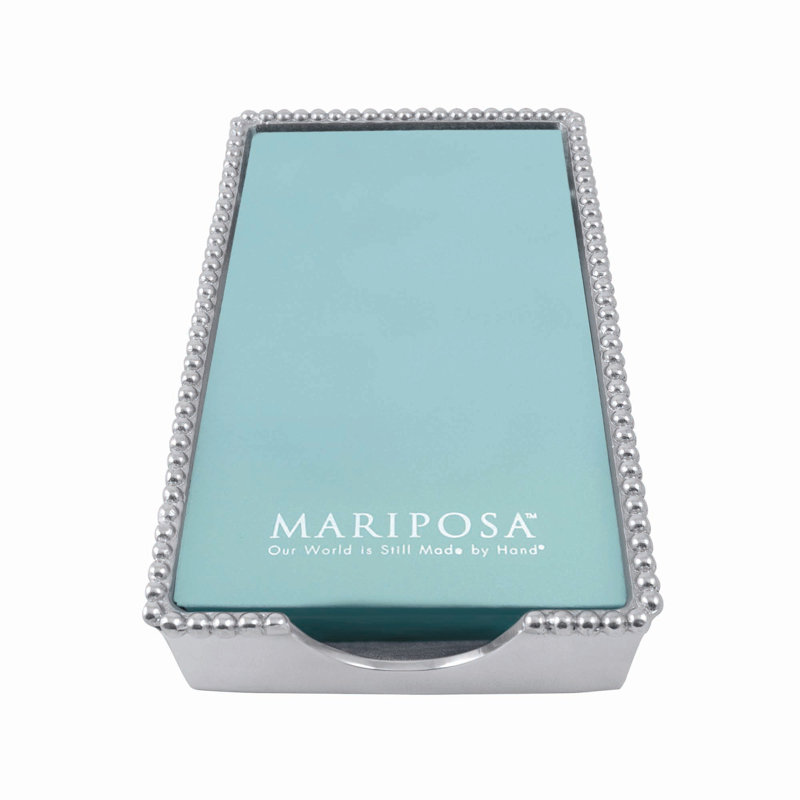 Porte-serviettes d'invités perlé avec insert Mariposa