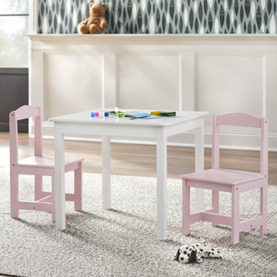 Starki Kids 3 Piece Square Table and Chair Set by Harriet Bee