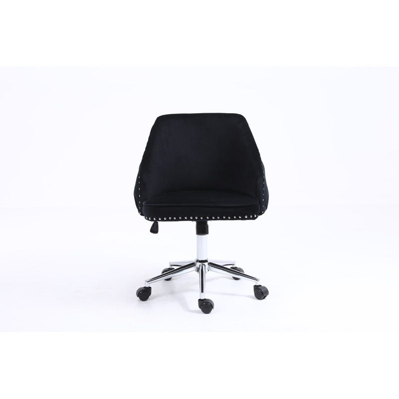 Velvet Task Chair, Black