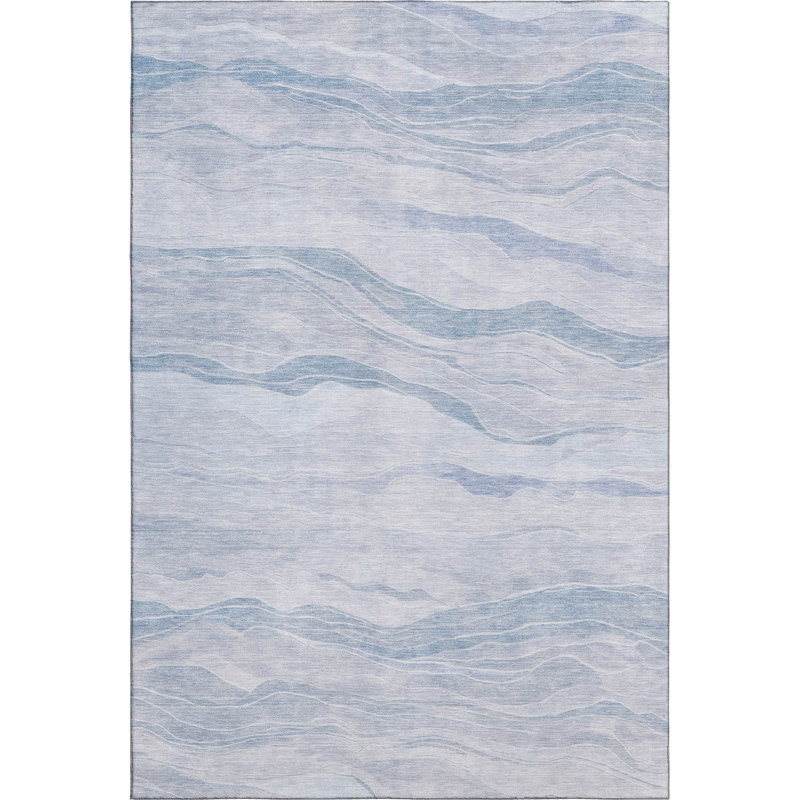 Premium Machine Washable Alijah AMF1246 Stripes Rug, Rectangle 9' x 12'