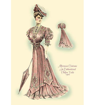 Reproduction d'art «Af après-midi en voile brodé Chifon»