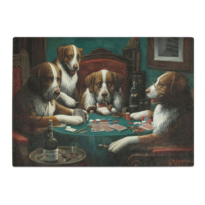 Dogs Playing Poker by Cassius Marcellus Coolidge Chopping Board