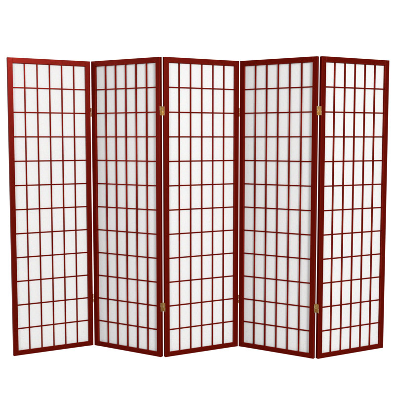 Paravent haut pliable 58,75 "Alex, Palissandre, 5 panneaux