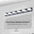 SANTERO 45" Modern Black LED Vanity Light with 6 Dimmable Rotatable Lights for Bathroom Mirror
