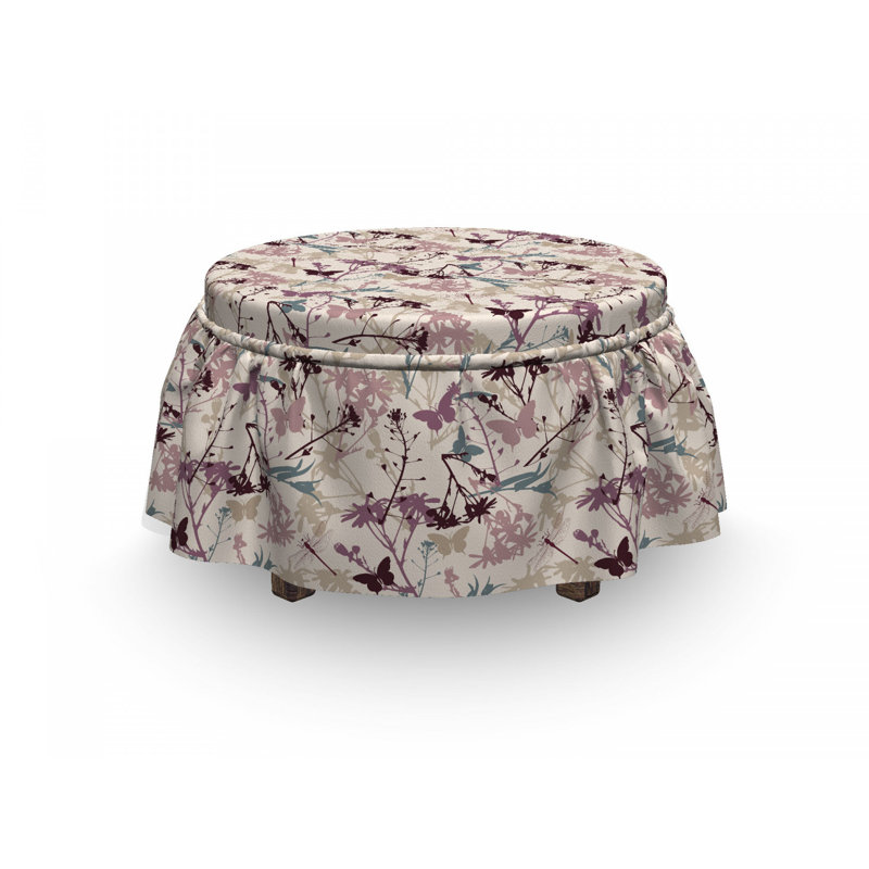 Housse pour repose-pieds papillon libellule