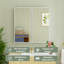 Armoire à pharmacie blanche avec miroir l 30 po x H 30 po, tablettes réglables en verre trempé, grand espace de rangement, encastré ou à fixation en surface-315967735-321046782