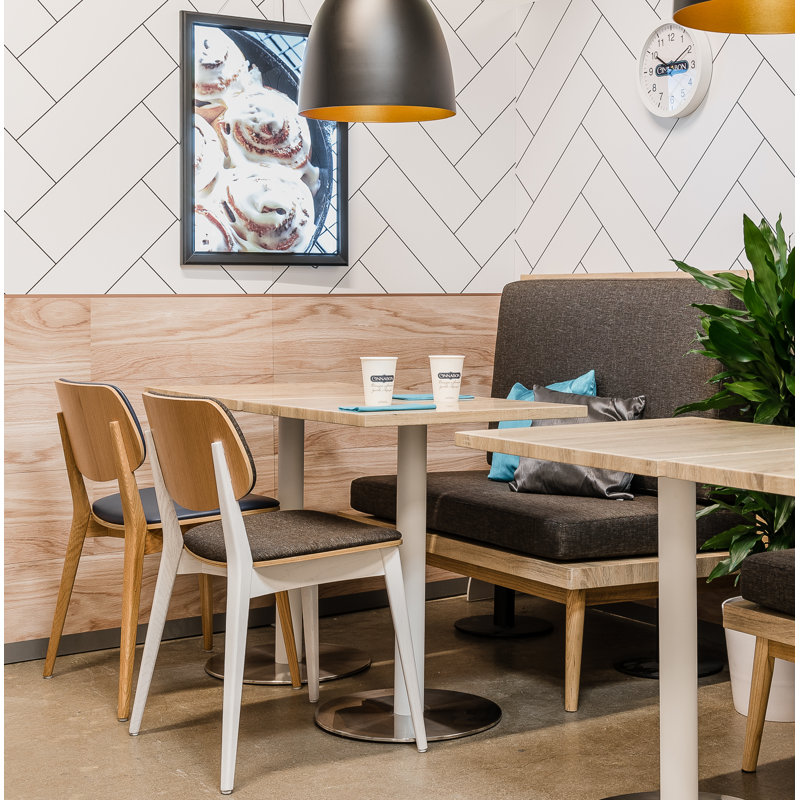 Domanick Oak Metal Base Dining Table
