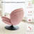 Zenon Velvet Swivel Accent Chair with Ottoman-992496192