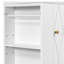 Meuble-lavabo de 20 po avec lavabo en céramique et tablettes de rangement latérales-1789563447