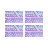 Tropical Leaf Vegan Leather Rectangle Pebble Placemat