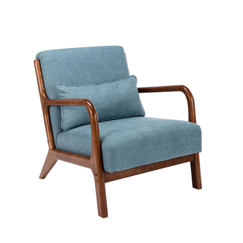 Upholstered Armchair, Turquoise