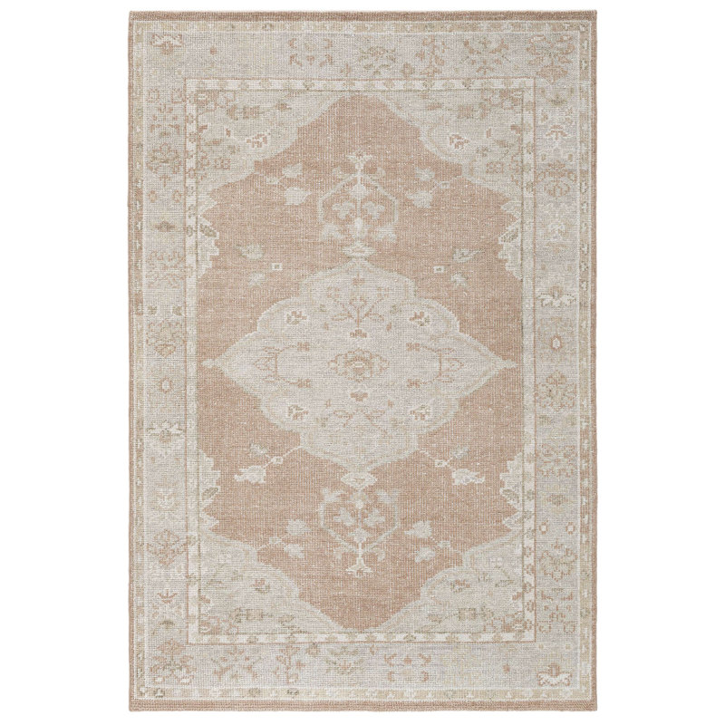Tapis en laine noué à la main Bungalow Bungalow Rose, Rectangle 2 pi x 3 pi