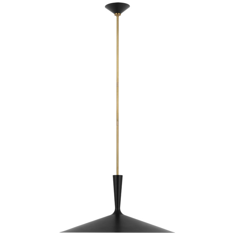 Rosetta 1 - Light Pendant, 56.75" H x 26" W x 26" D, Matte Black, Matte Black/Polished Nickel