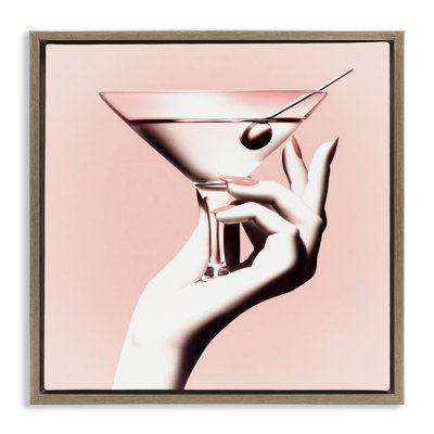 Art mural sur toile Martini Stirred Pink Floater, design par Sophie 6