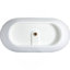 Baignoire de trempage autoportante en résine 59 po avec trop-plein de couleur blanche matte, 59 po, certifiée Cupc - GF-24S03-59MW