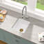 Évier de cuisine encastré en granite composite à simple cuve en quartz de 15 po x l 18 po-118438116