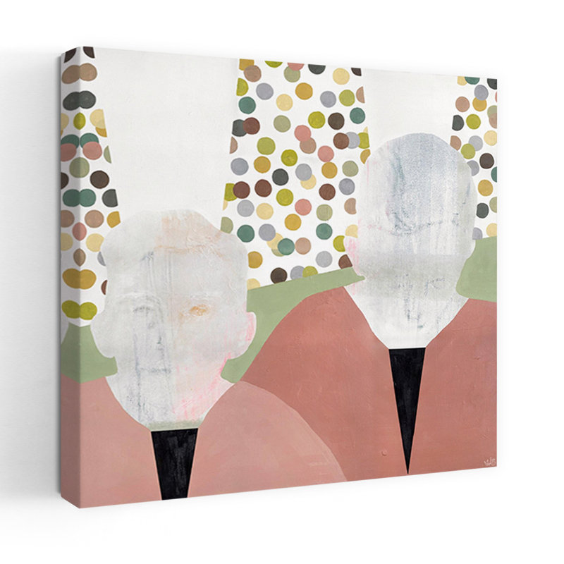 Twins, art contemporain abstrait, H 48 po x l 48 po