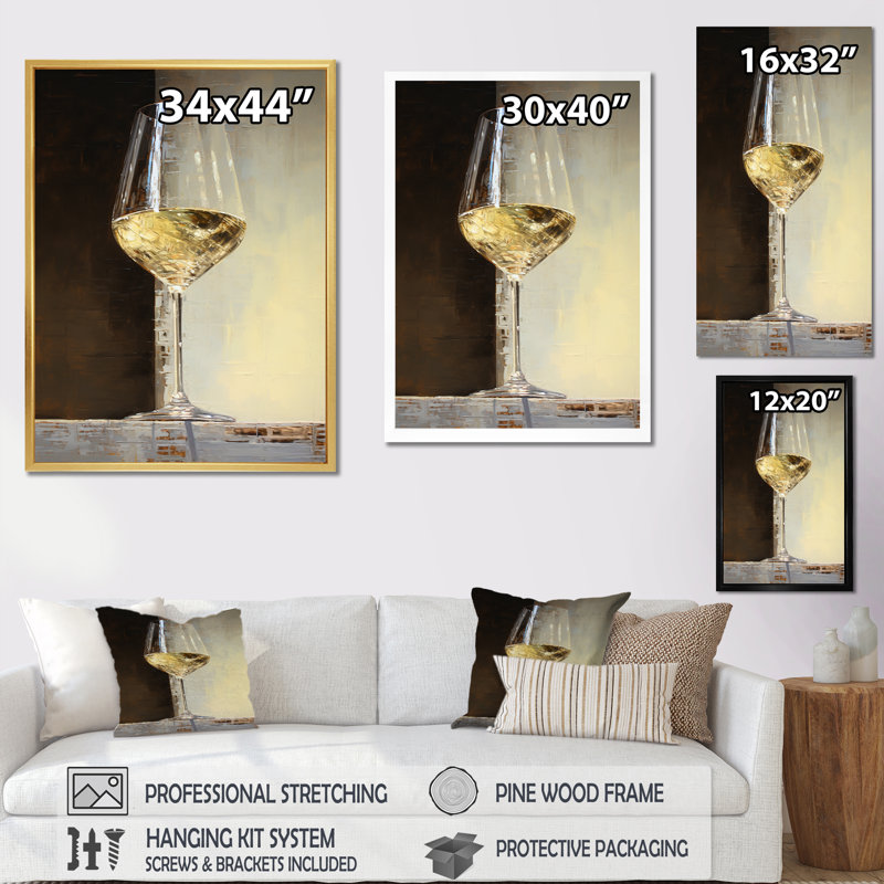 «Sauvignon Streak», reproduction sur toile encadrée, Toile tendue, H 32 po x l 16 po